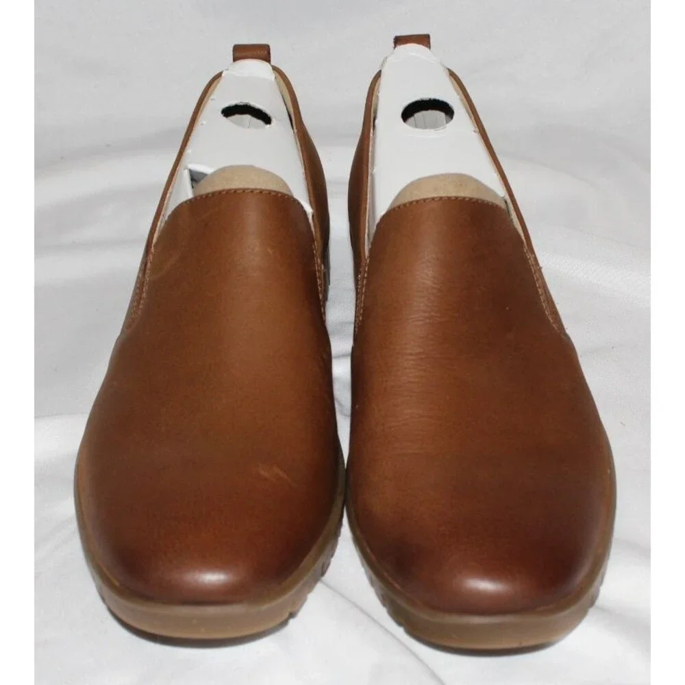 Dansko Women's Linley Burnished Calf Leather Tan Loafers Shoes EU 41‎ US 10.5-11